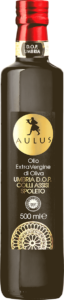Bottle of AULUS Umbria D.O.P. Colli Assisi Spoleto extra virgin olive oil